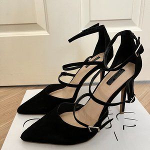 Black Pointed Toe Pumps Topshop Size 9.5